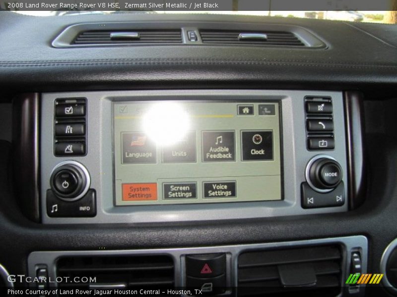 Zermatt Silver Metallic / Jet Black 2008 Land Rover Range Rover V8 HSE