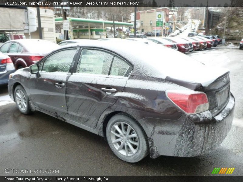 Deep Cherry Red Pearl / Ivory 2013 Subaru Impreza 2.0i Premium 4 Door
