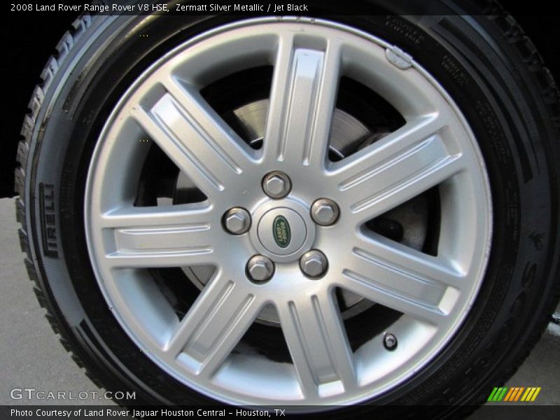 Zermatt Silver Metallic / Jet Black 2008 Land Rover Range Rover V8 HSE