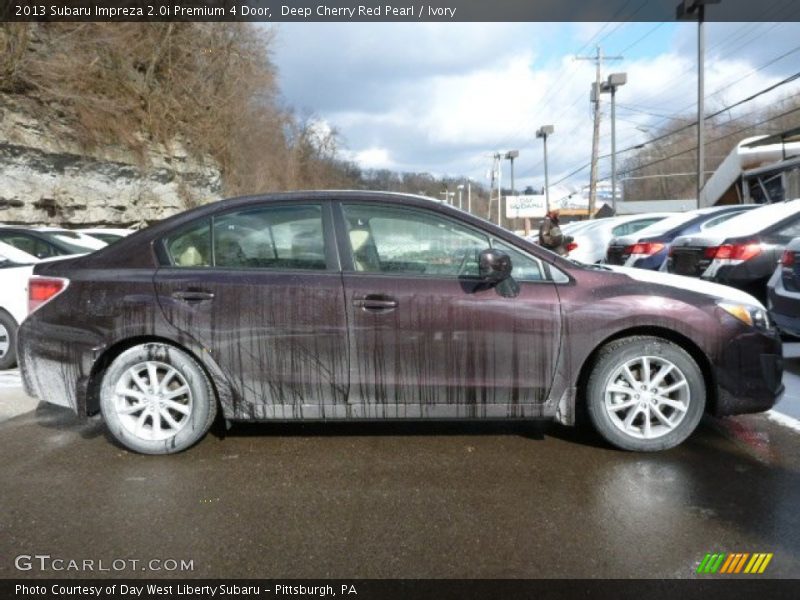 Deep Cherry Red Pearl / Ivory 2013 Subaru Impreza 2.0i Premium 4 Door