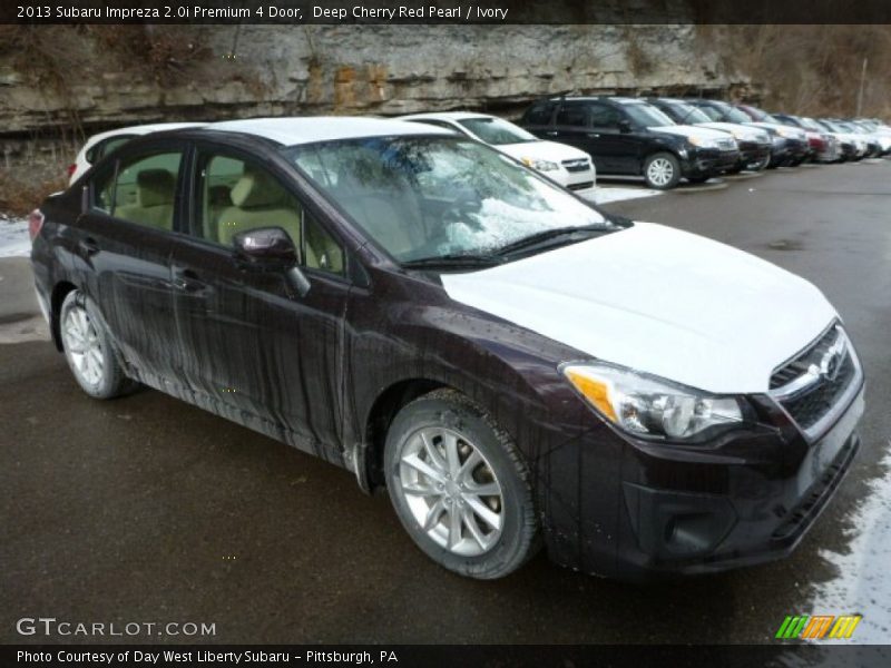 Deep Cherry Red Pearl / Ivory 2013 Subaru Impreza 2.0i Premium 4 Door