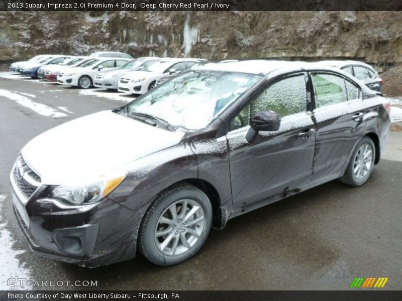 Deep Cherry Red Pearl / Ivory 2013 Subaru Impreza 2.0i Premium 4 Door
