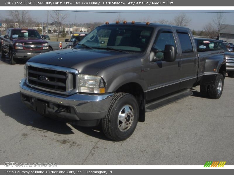 Dark Shadow Grey Metallic / Medium Flint 2002 Ford F350 Super Duty Lariat Crew Cab 4x4 Dually