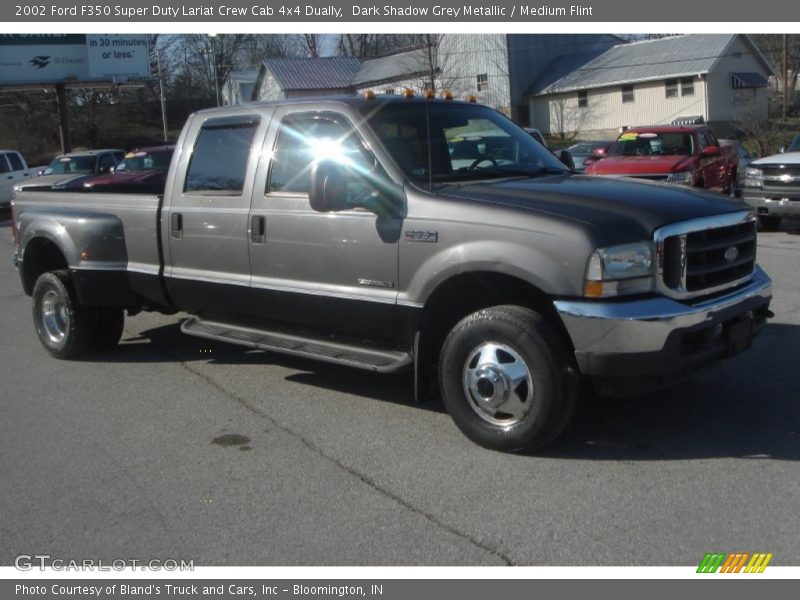 Dark Shadow Grey Metallic / Medium Flint 2002 Ford F350 Super Duty Lariat Crew Cab 4x4 Dually
