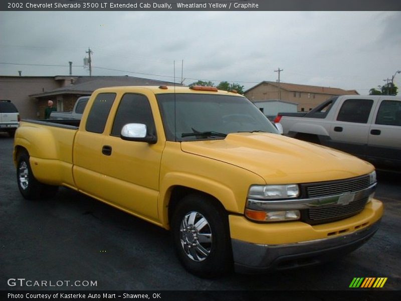 Wheatland Yellow / Graphite 2002 Chevrolet Silverado 3500 LT Extended Cab Dually