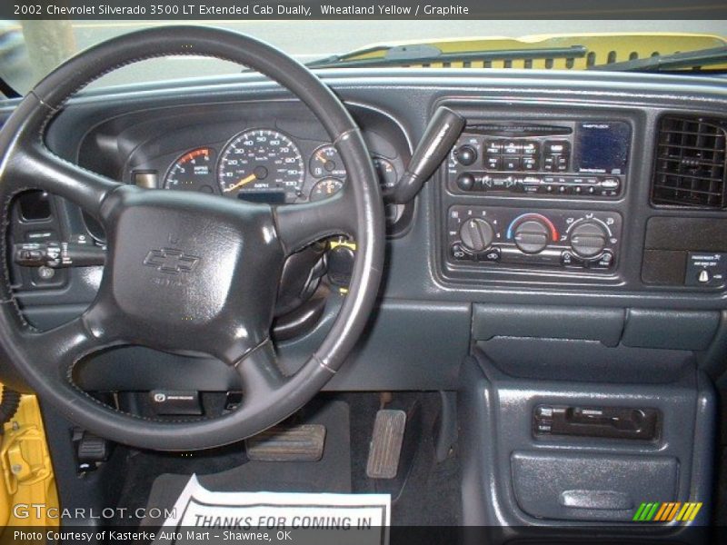 Wheatland Yellow / Graphite 2002 Chevrolet Silverado 3500 LT Extended Cab Dually