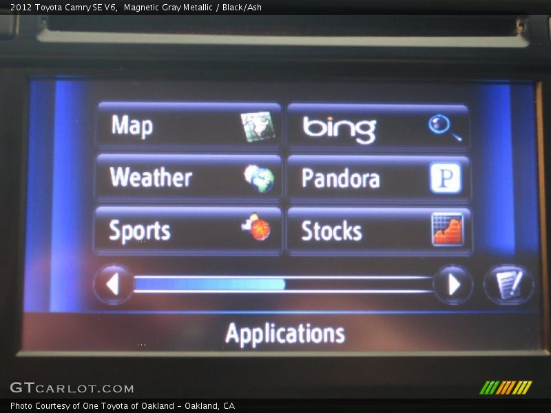 Magnetic Gray Metallic / Black/Ash 2012 Toyota Camry SE V6