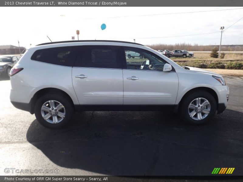 White Diamond Tricoat / Ebony/Mojave 2013 Chevrolet Traverse LT