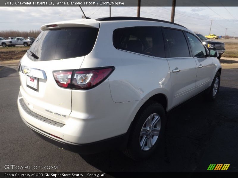 White Diamond Tricoat / Ebony/Mojave 2013 Chevrolet Traverse LT