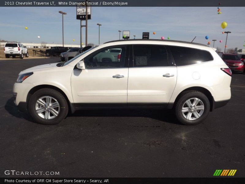 White Diamond Tricoat / Ebony/Mojave 2013 Chevrolet Traverse LT