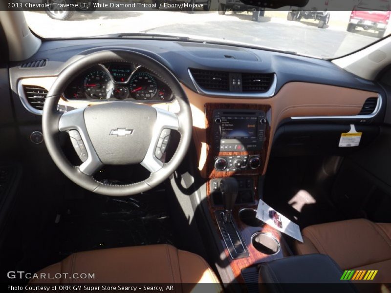 White Diamond Tricoat / Ebony/Mojave 2013 Chevrolet Traverse LT