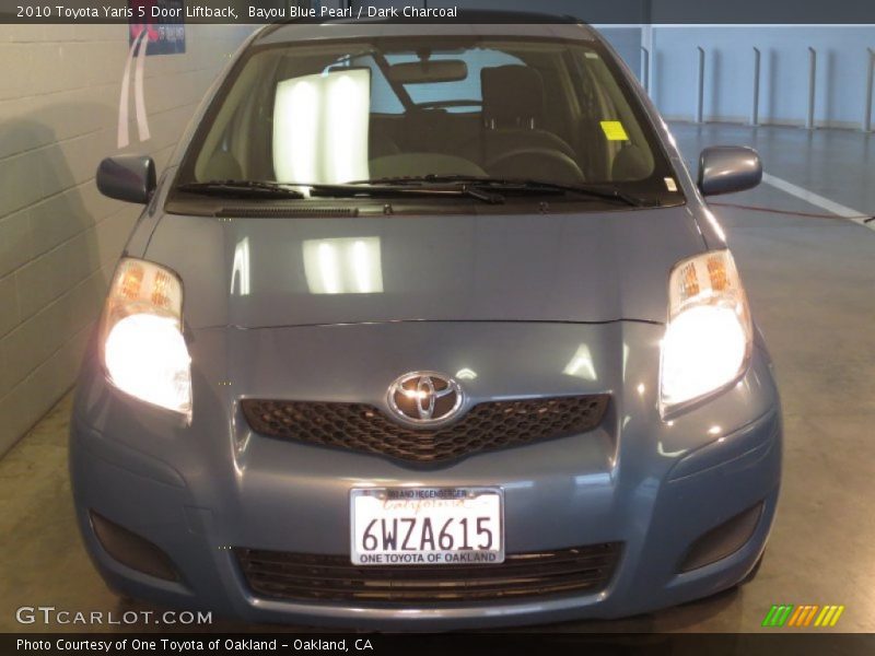Bayou Blue Pearl / Dark Charcoal 2010 Toyota Yaris 5 Door Liftback