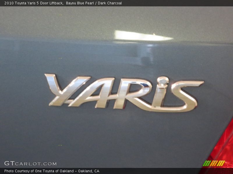 Bayou Blue Pearl / Dark Charcoal 2010 Toyota Yaris 5 Door Liftback