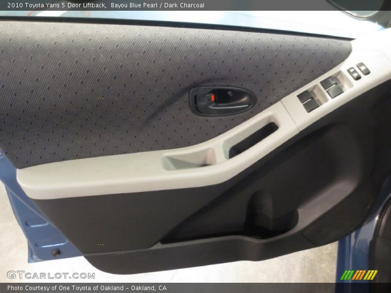 Bayou Blue Pearl / Dark Charcoal 2010 Toyota Yaris 5 Door Liftback