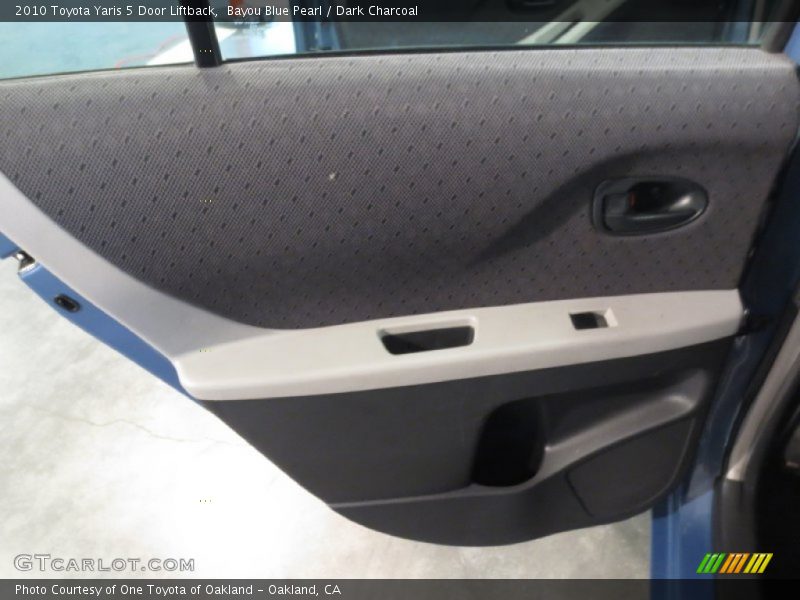 Bayou Blue Pearl / Dark Charcoal 2010 Toyota Yaris 5 Door Liftback