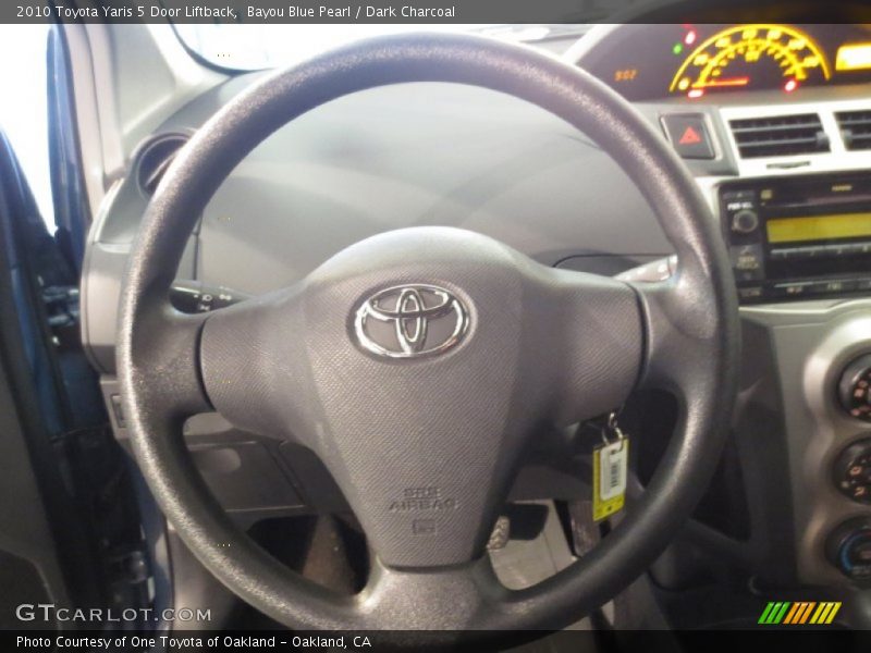 Bayou Blue Pearl / Dark Charcoal 2010 Toyota Yaris 5 Door Liftback