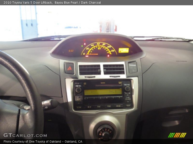 Bayou Blue Pearl / Dark Charcoal 2010 Toyota Yaris 5 Door Liftback