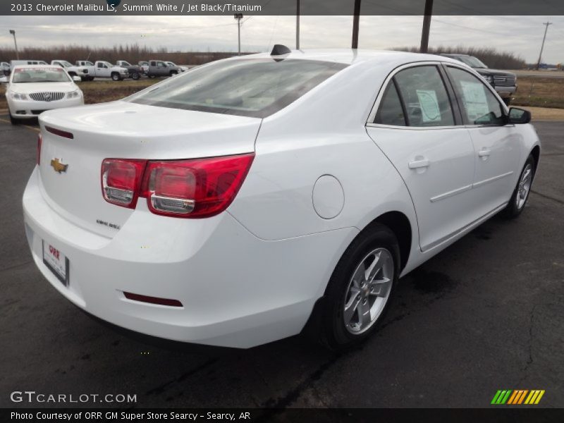 Summit White / Jet Black/Titanium 2013 Chevrolet Malibu LS