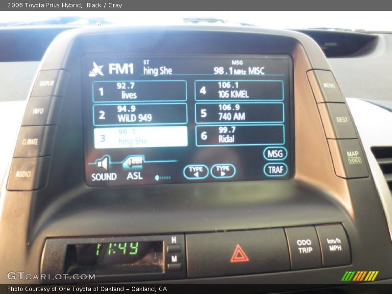 Black / Gray 2006 Toyota Prius Hybrid
