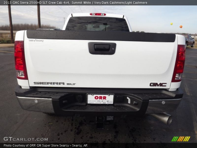 Summit White / Very Dark Cashmere/Light Cashmere 2013 GMC Sierra 2500HD SLT Crew Cab 4x4