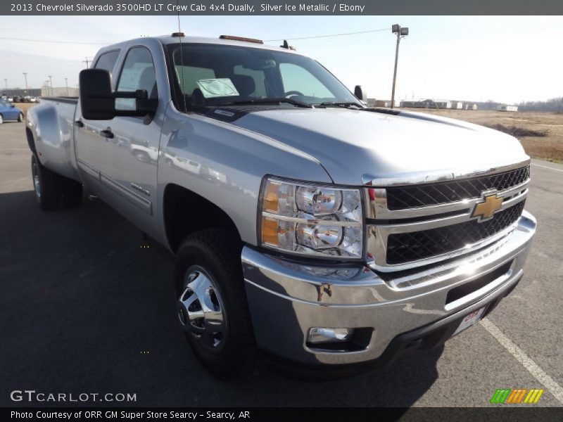 Silver Ice Metallic / Ebony 2013 Chevrolet Silverado 3500HD LT Crew Cab 4x4 Dually