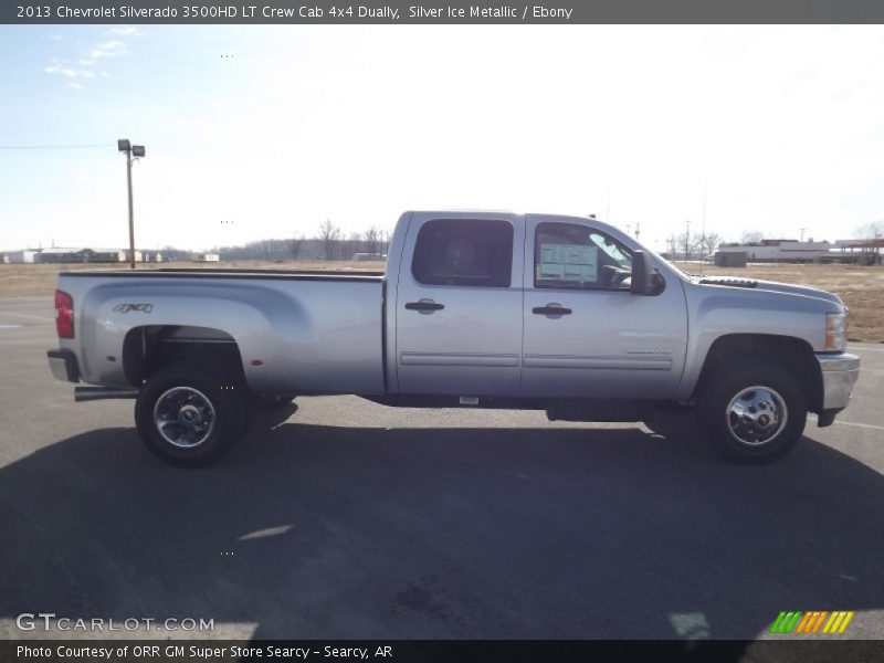 Silver Ice Metallic / Ebony 2013 Chevrolet Silverado 3500HD LT Crew Cab 4x4 Dually