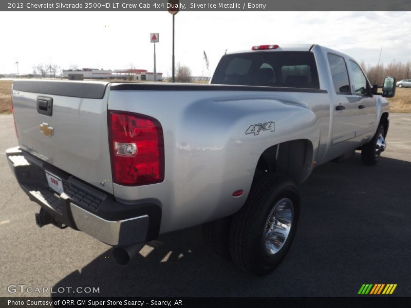 Silver Ice Metallic / Ebony 2013 Chevrolet Silverado 3500HD LT Crew Cab 4x4 Dually
