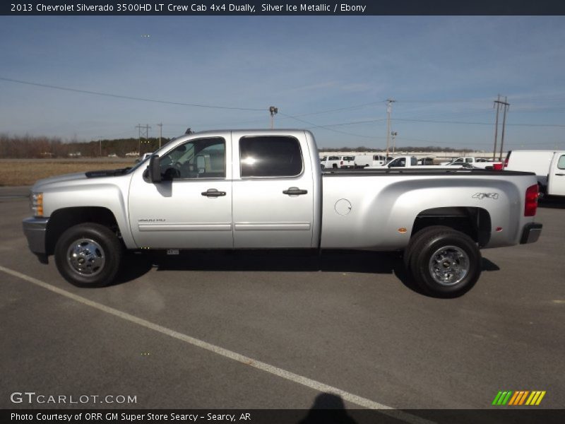 Silver Ice Metallic / Ebony 2013 Chevrolet Silverado 3500HD LT Crew Cab 4x4 Dually