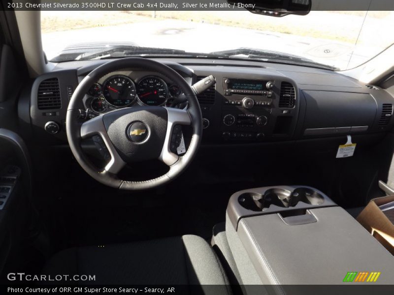 Silver Ice Metallic / Ebony 2013 Chevrolet Silverado 3500HD LT Crew Cab 4x4 Dually