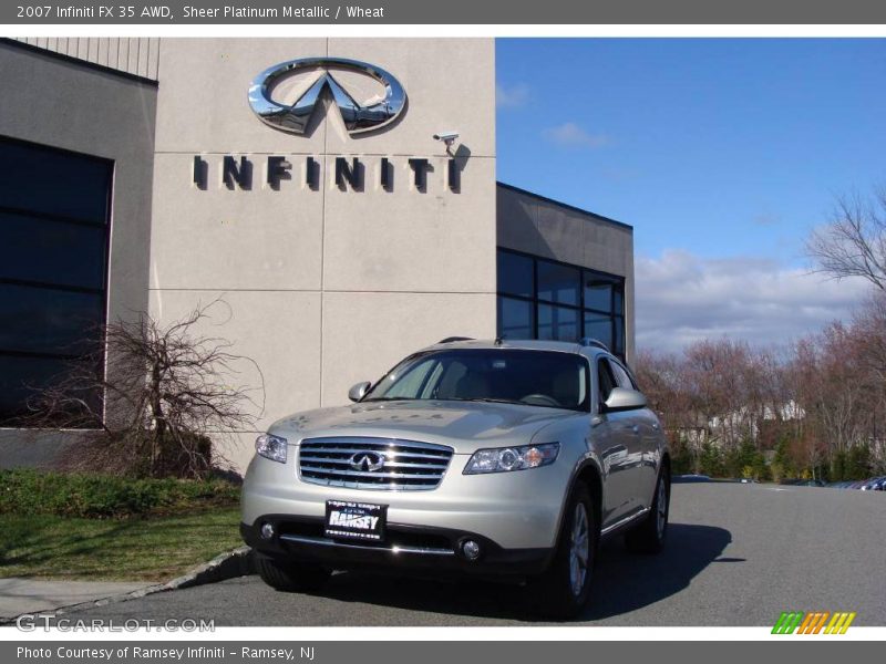 Sheer Platinum Metallic / Wheat 2007 Infiniti FX 35 AWD