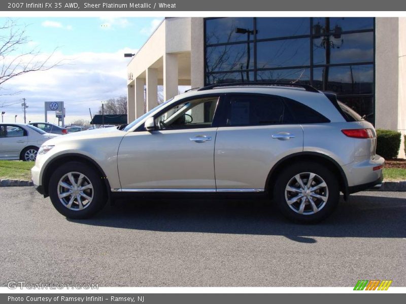 Sheer Platinum Metallic / Wheat 2007 Infiniti FX 35 AWD