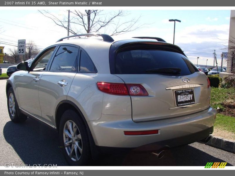 Sheer Platinum Metallic / Wheat 2007 Infiniti FX 35 AWD