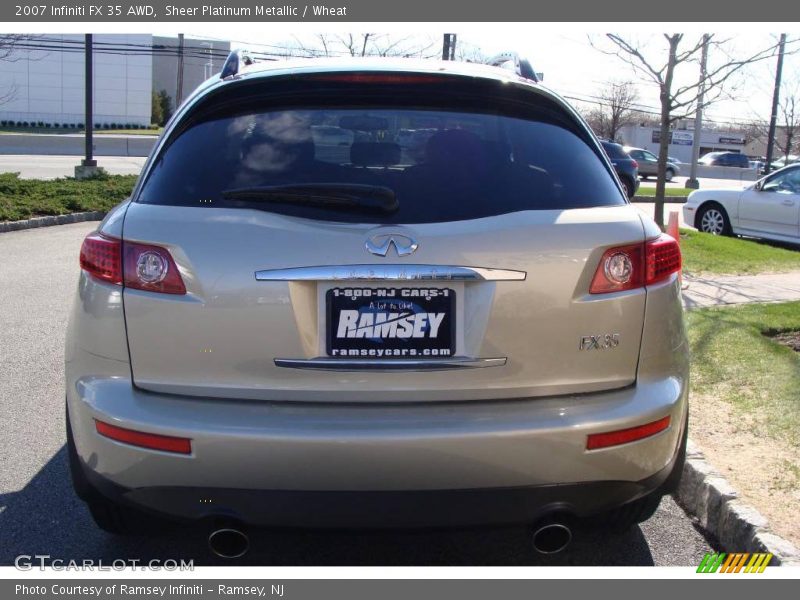 Sheer Platinum Metallic / Wheat 2007 Infiniti FX 35 AWD