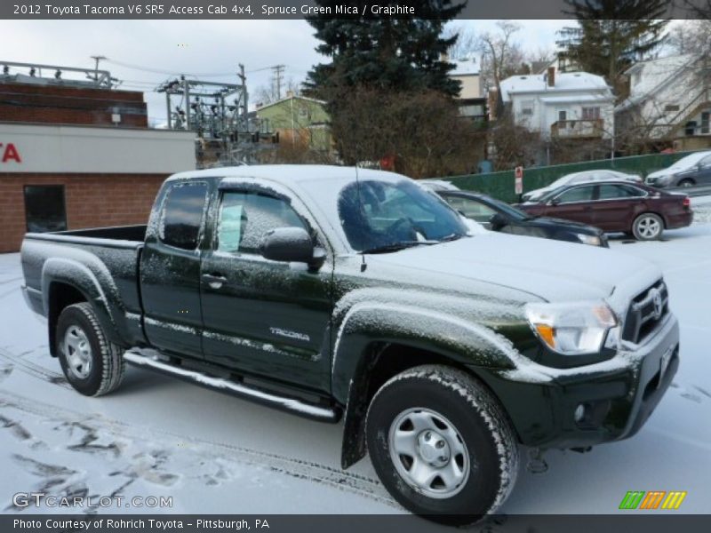Spruce Green Mica / Graphite 2012 Toyota Tacoma V6 SR5 Access Cab 4x4