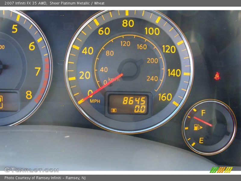 Sheer Platinum Metallic / Wheat 2007 Infiniti FX 35 AWD