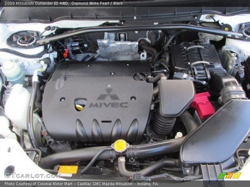 Diamond White Pearl / Black 2009 Mitsubishi Outlander ES 4WD