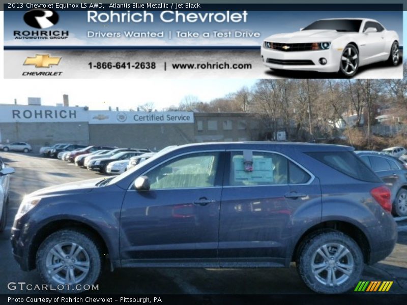 Atlantis Blue Metallic / Jet Black 2013 Chevrolet Equinox LS AWD