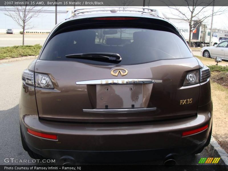 Beryllium 16 Metallic / Brick/Black 2007 Infiniti FX 35 AWD