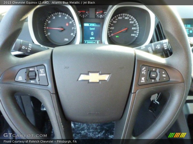 Atlantis Blue Metallic / Jet Black 2013 Chevrolet Equinox LS AWD