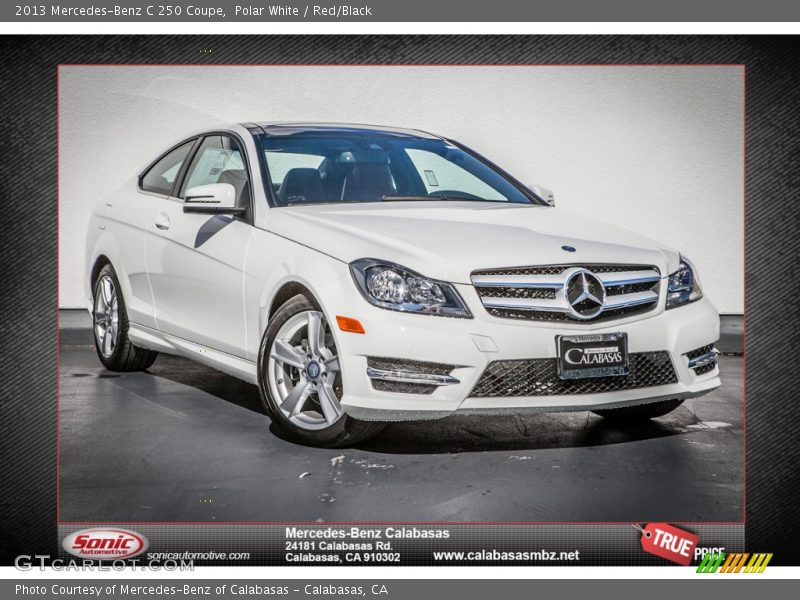 Polar White / Red/Black 2013 Mercedes-Benz C 250 Coupe