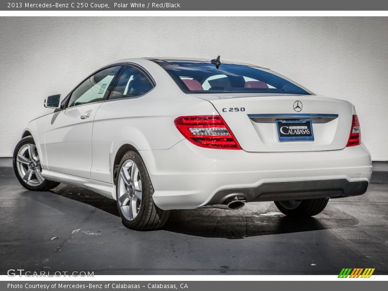 Polar White / Red/Black 2013 Mercedes-Benz C 250 Coupe