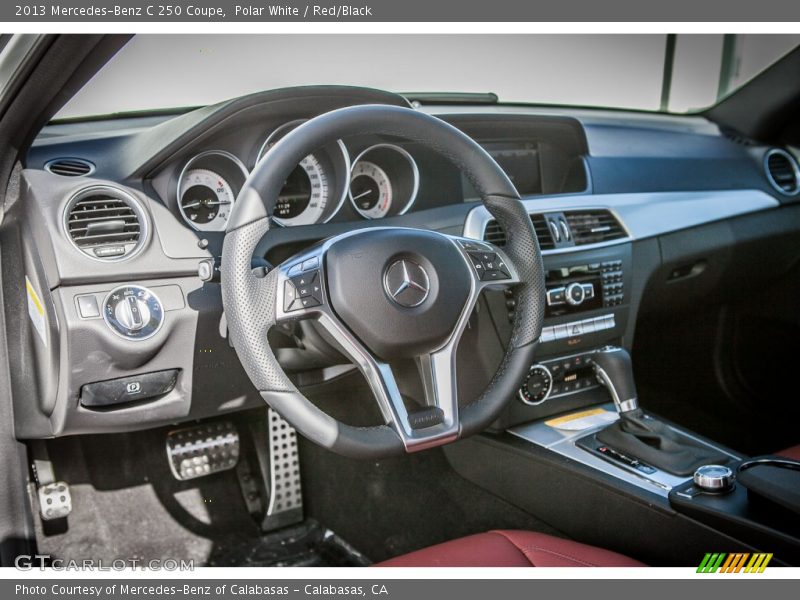 Polar White / Red/Black 2013 Mercedes-Benz C 250 Coupe