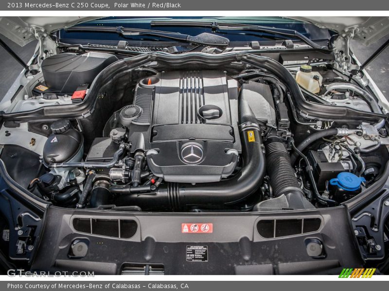 Polar White / Red/Black 2013 Mercedes-Benz C 250 Coupe