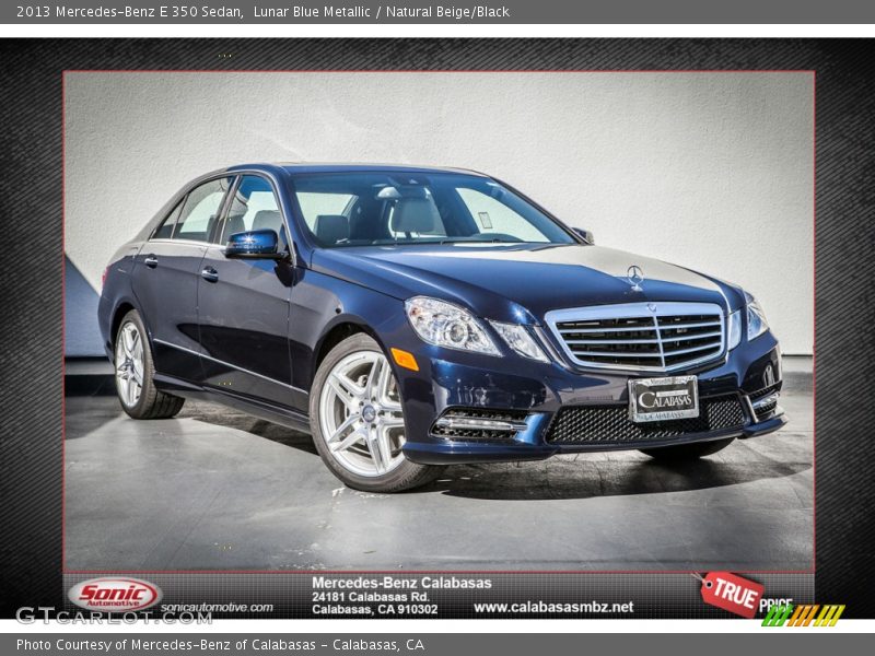 Lunar Blue Metallic / Natural Beige/Black 2013 Mercedes-Benz E 350 Sedan