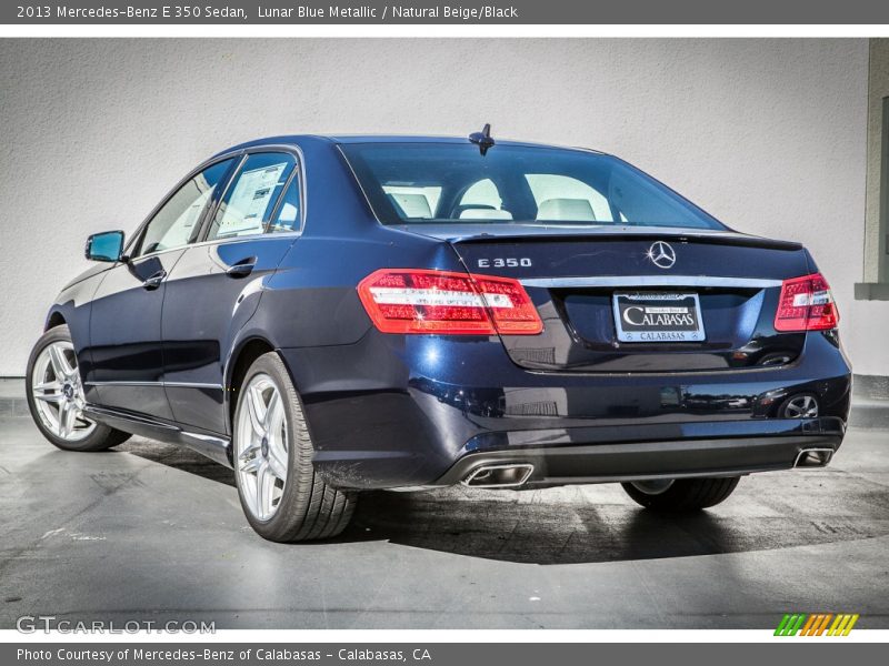 Lunar Blue Metallic / Natural Beige/Black 2013 Mercedes-Benz E 350 Sedan
