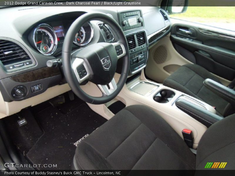 Black/Light Graystone Interior - 2012 Grand Caravan Crew 