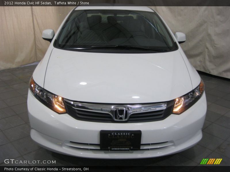 Taffeta White / Stone 2012 Honda Civic HF Sedan