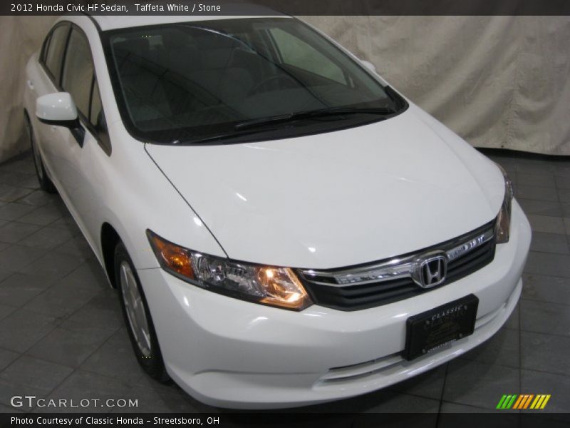 Taffeta White / Stone 2012 Honda Civic HF Sedan