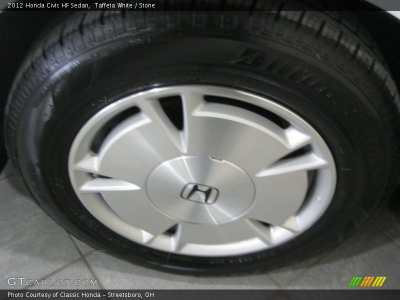 Taffeta White / Stone 2012 Honda Civic HF Sedan