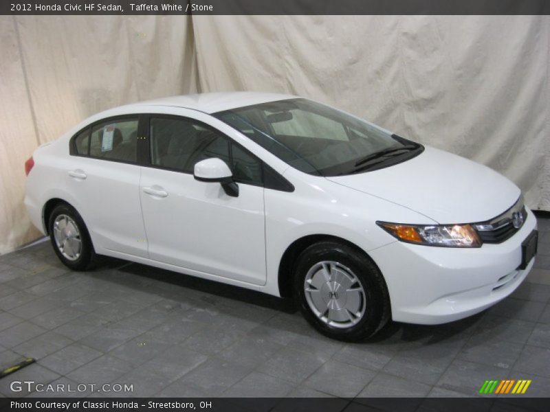 Taffeta White / Stone 2012 Honda Civic HF Sedan